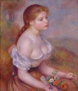 Pierre Renoir Young Girl With Daisies Sweden oil painting reproduction